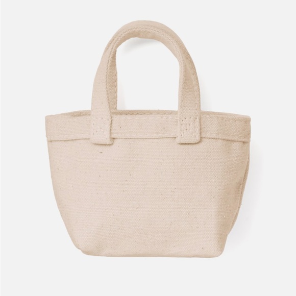 NWT Muji Mini Canvas Tote Bag Natural Beige From Japan - Picture 1 of 9